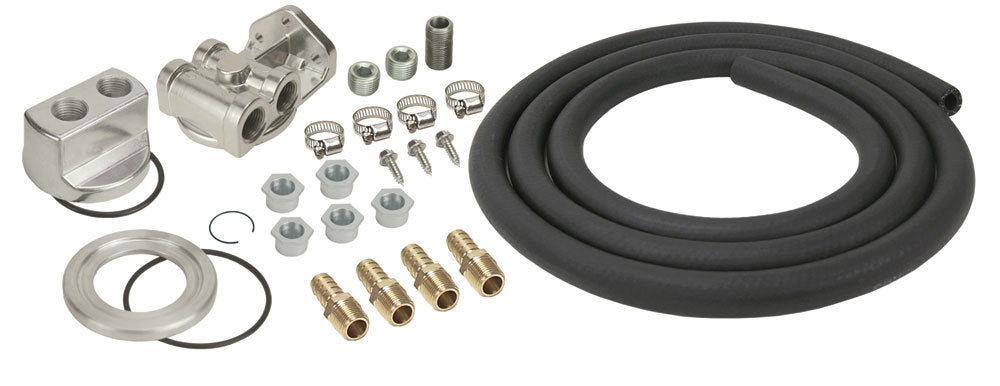 Derale 15780 Oil Filter Relocation Single Mount Side Ports Derale 15780
