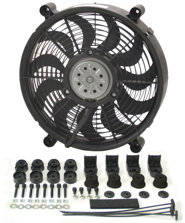 Derale 16214 14in High Output RAD Fan Single Derale 16214