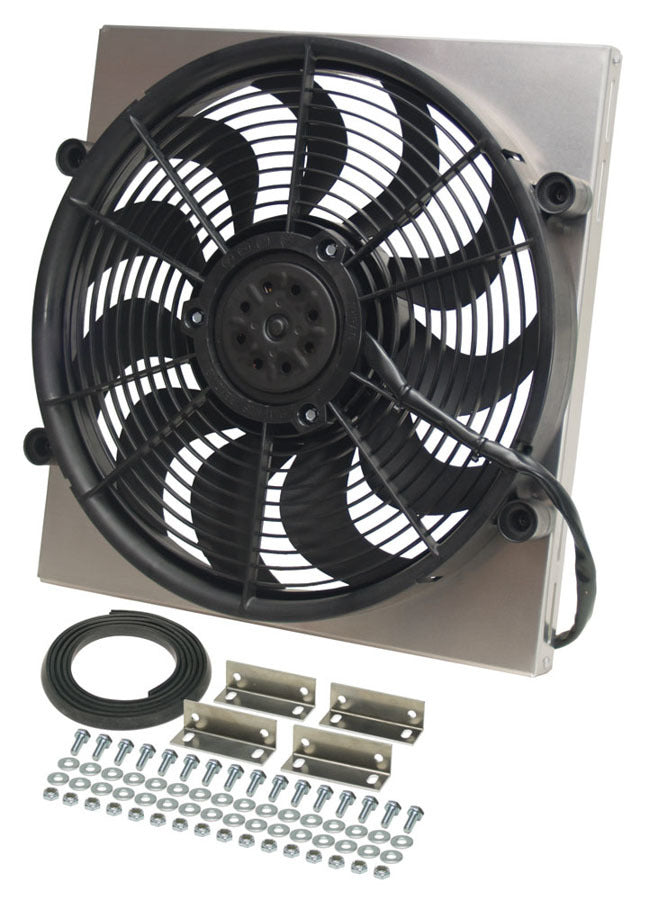 Derale 16816 RAD Fan w/Alum Shroud Assembly Derale 16816