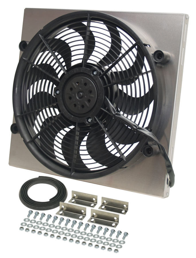 Derale 16818 RAD Fan with Aluminum Shroud Assembly Derale 16818