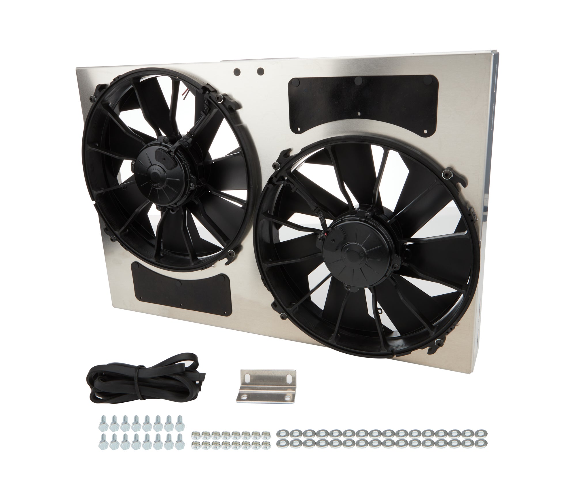 Derale 16826 Dual RAD Fan w/Alum Shroud Assembly Derale 16826