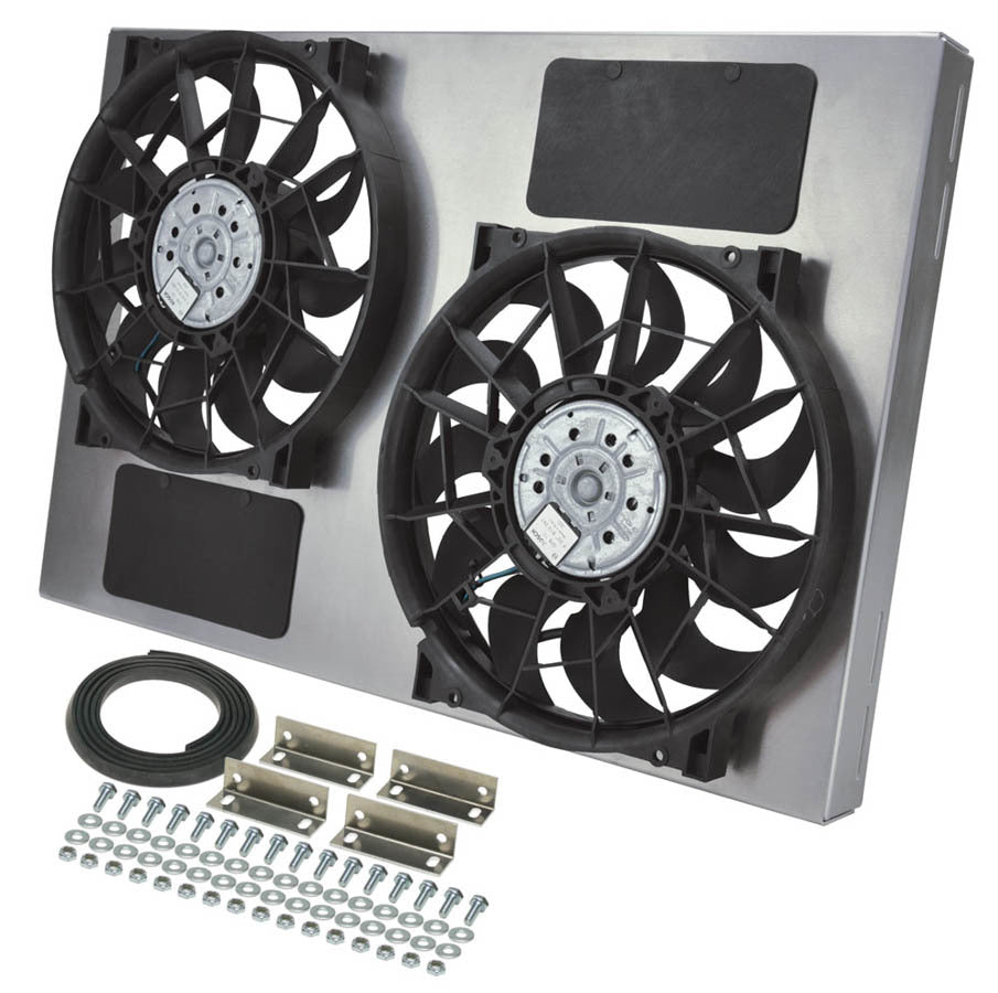 Derale 16837 Dual RAD Fan w/Alum Shroud Assembly Derale 16837