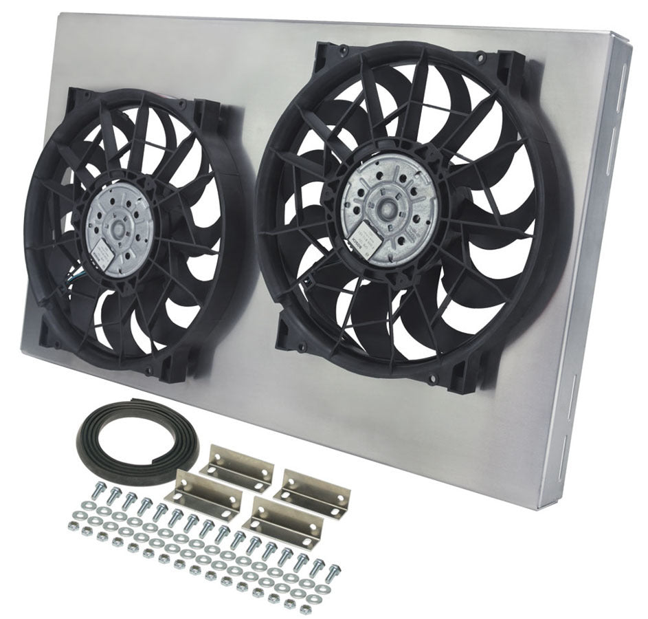 Derale 16838 Dual RAD Fan w/Alum Shroud Assembly Derale 16838