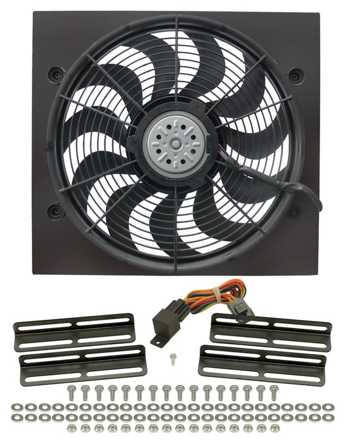 Derale 16919 17in High Output RAD Fan Single 2 Spd Puller Derale 16919