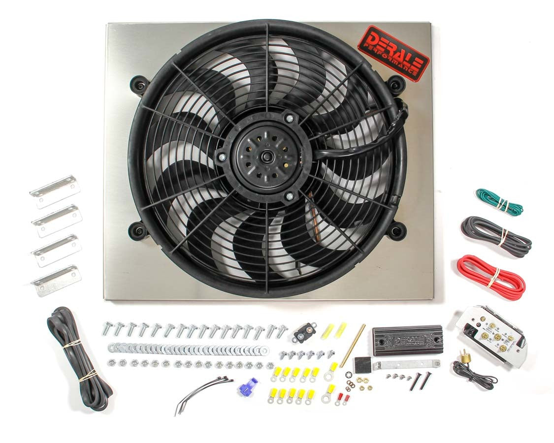 Derale 66821 PWM Single RAD Fan/ Aluminum Shroud Assembly Derale 66821