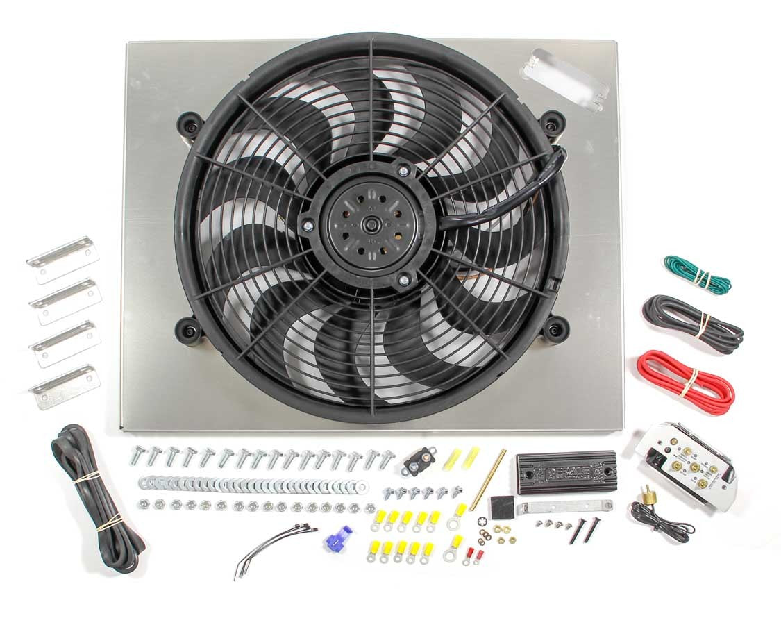 Derale 66822 PWM Single RAD Fan/ Aluminum Shroud Assembly Derale 66822