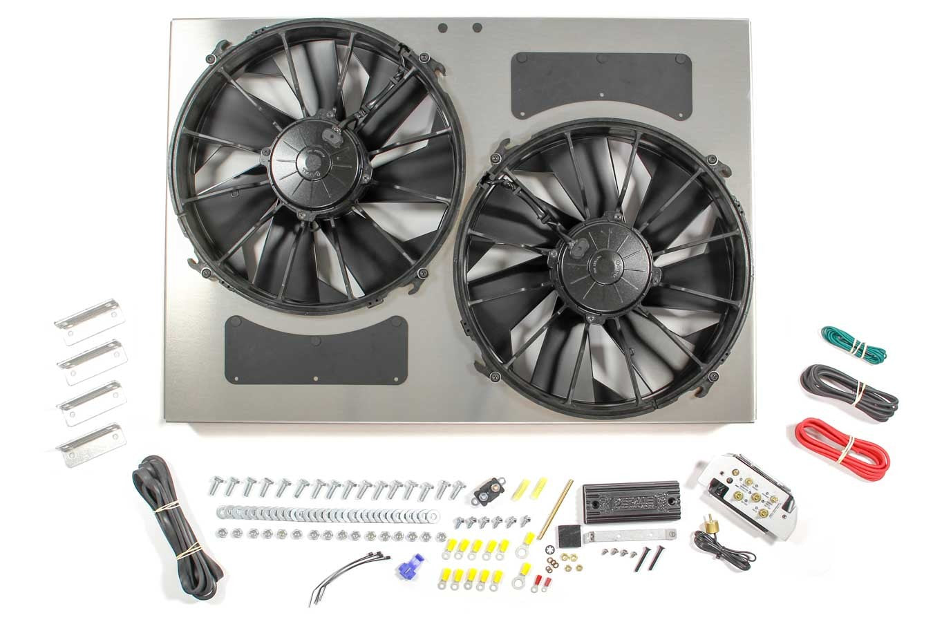 Derale 66842 PWM Dual RAD Fan/ Aluminum Shroud Assembly Derale 66842