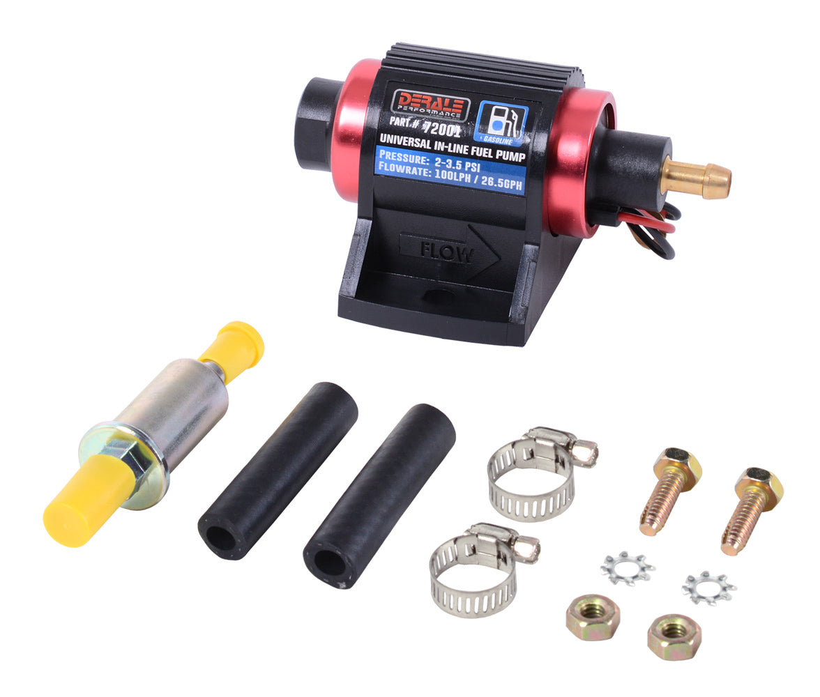 Derale 72001 In-Line Fuel Pump 100LPH Gasoline Derale 72001