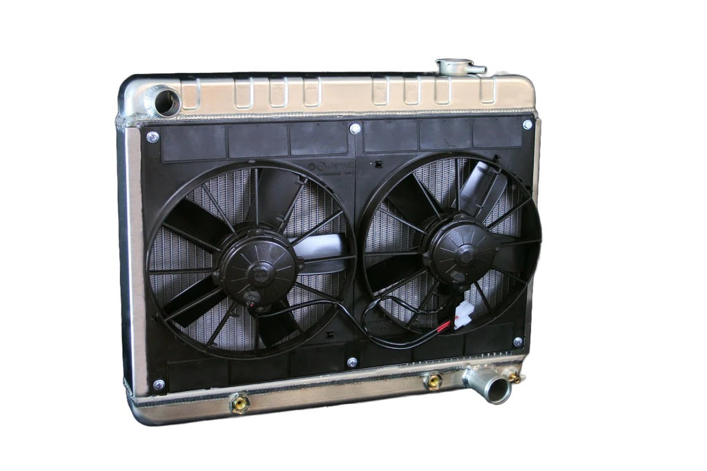 Dewitts Radiator 32-4139010A Radiator w/Fans Nova 62-67 Auto Trans Raw Dewitts Radiator 32-4139010A