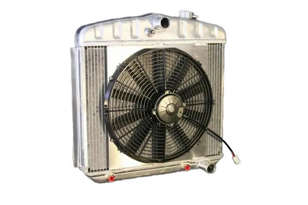 Dewitts Radiator 32-4139013A Radiator w/Fans 55-57 Chevy Auto Trans Raw Dewitts Radiator 32-4139013A