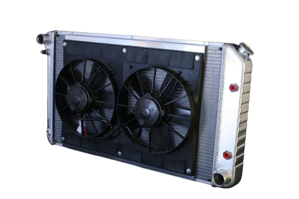 Dewitts Radiator 32-4139035A Radiator w/Fans Nova 73-74 Auto Trans Raw Dewitts Radiator 32-4139035A