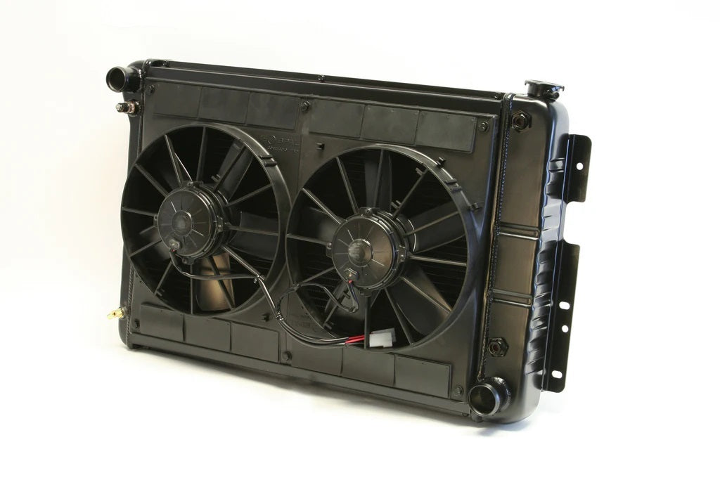 Dewitts Radiator 32-4239022M Radiator w/Fans Camaro 67-69 BBC Man Trans Blk Dewitts Radiator 32-4239022M