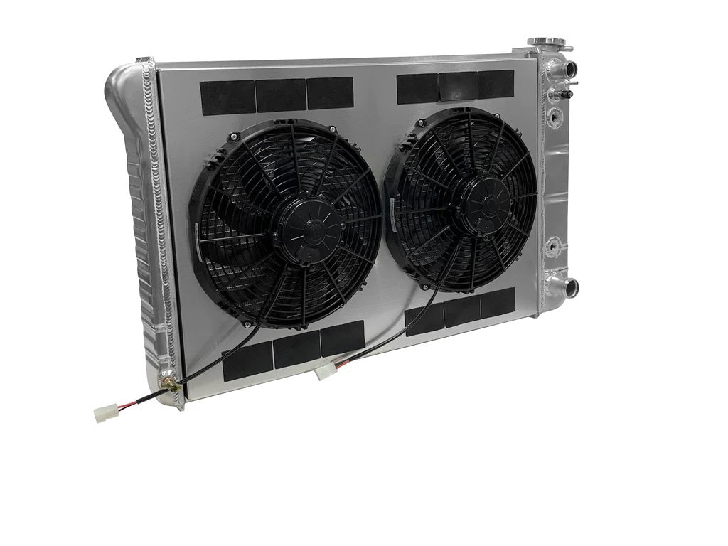 Dewitts Radiator 32-6139019A Radiator w/Fans C-10 Trk LS 73-87 Trans Raw Dewitts Radiator 32-6139019A