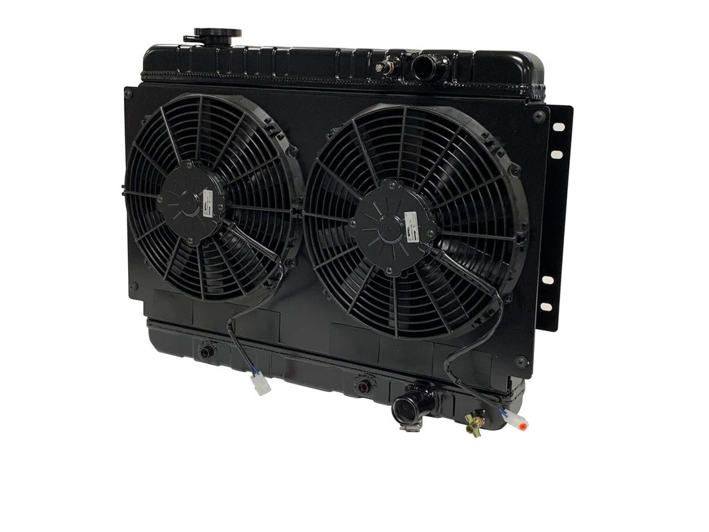 Dewitts Radiator 32-6239003A Radiator w/Fans Chevelle 68-72 LS Auto Trans Blk Dewitts Radiator 32-6239003A