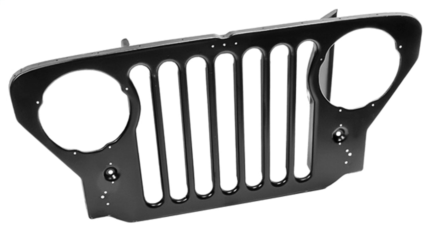 Omix DMC-668124 Grille; Black Powder Coat; Omix DMC-668124