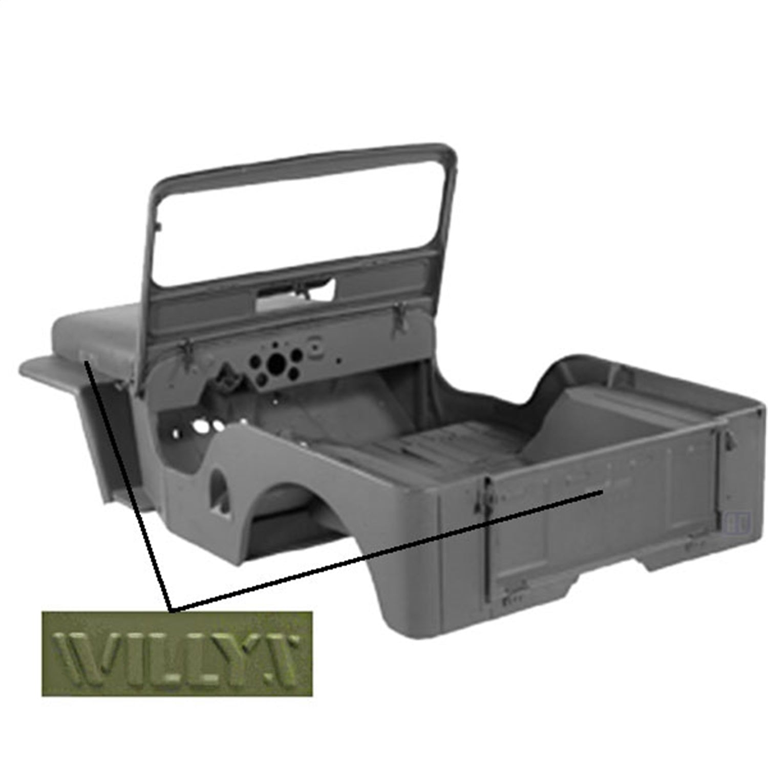 Omix DMC-673859-3A Body Tub Kit Omix DMC-673859-3A
