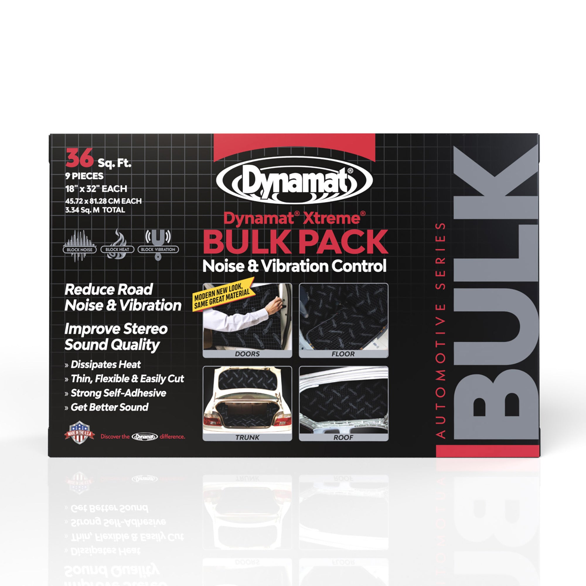 Dynamat 10455 Dynamat Extreme Bulk Pak 9- 18in x 32in Dynamat 10455