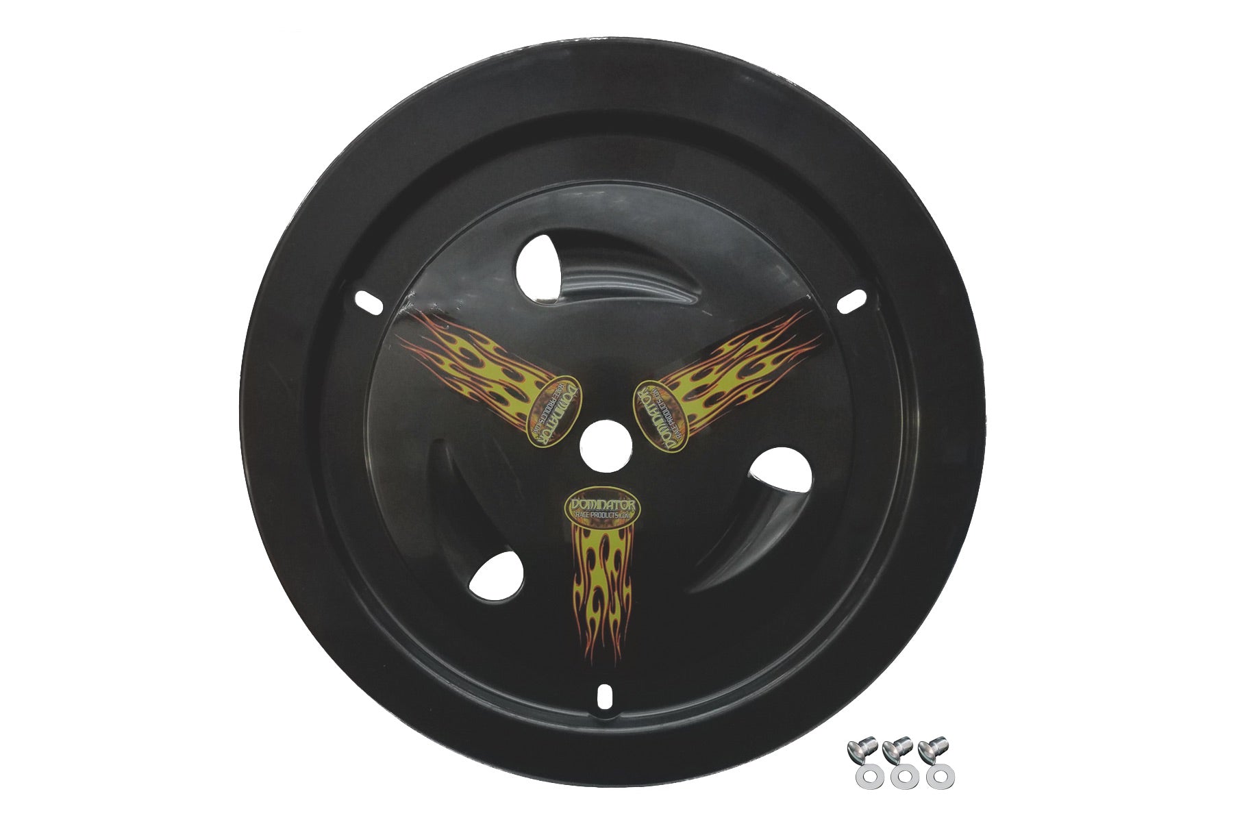Dominator Race Body DOM-1007-D-BK Wheel Cover Dzus-On Black Real Style Dominator Race Body DOM-1007-D-BK