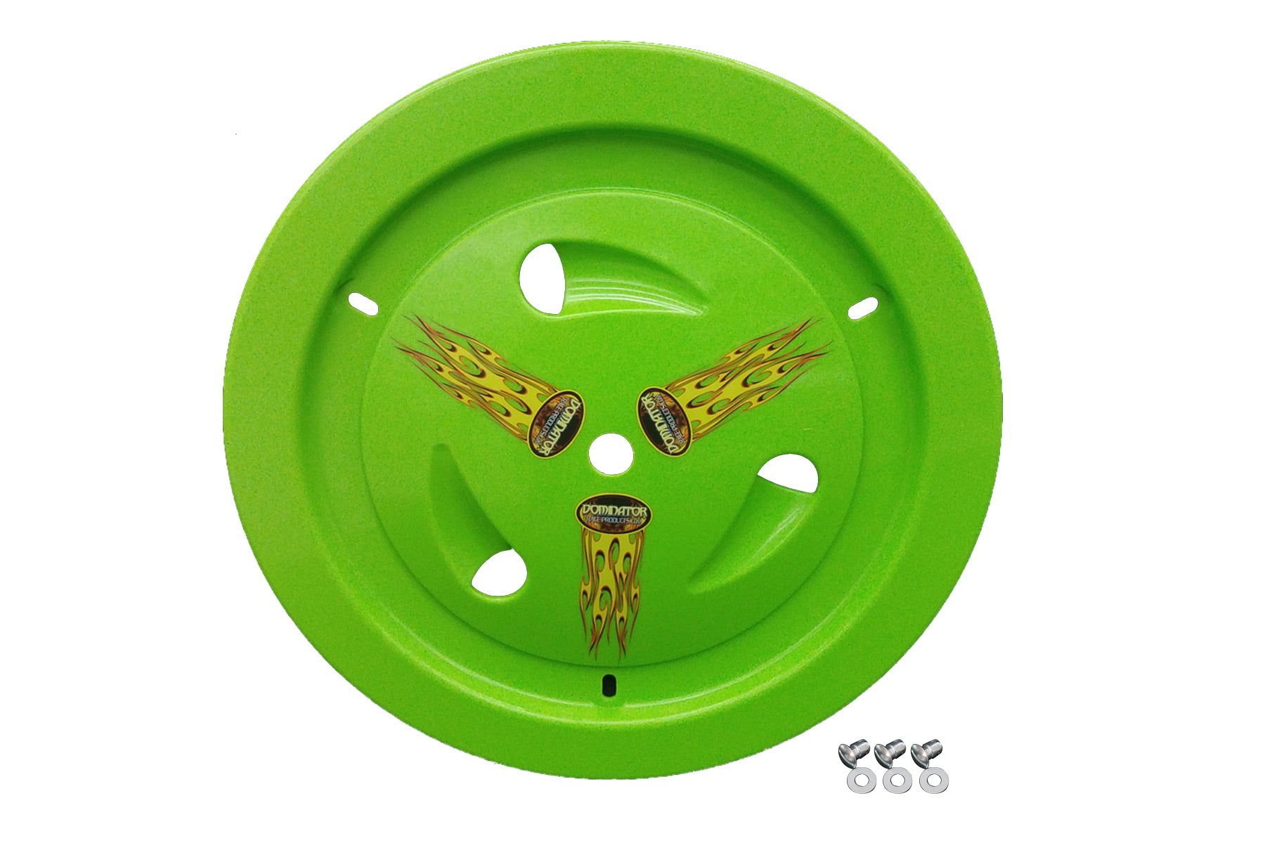 Dominator Race Body DOM-1007-D-XG Wheel Cover Dzus-On Xtr Green Real Style Dominator Race Body DOM-1007-D-XG