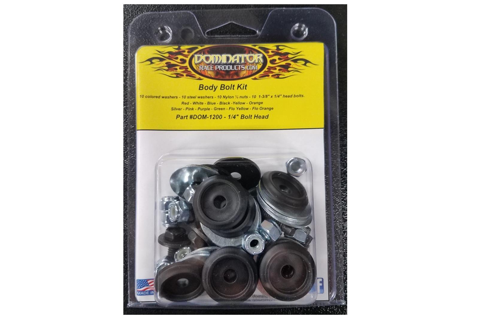 Dominator Race Body DOM-1200-B-BK Body Bolt Kit Black Hex Head Dominator Race Body DOM-1200-B-BK