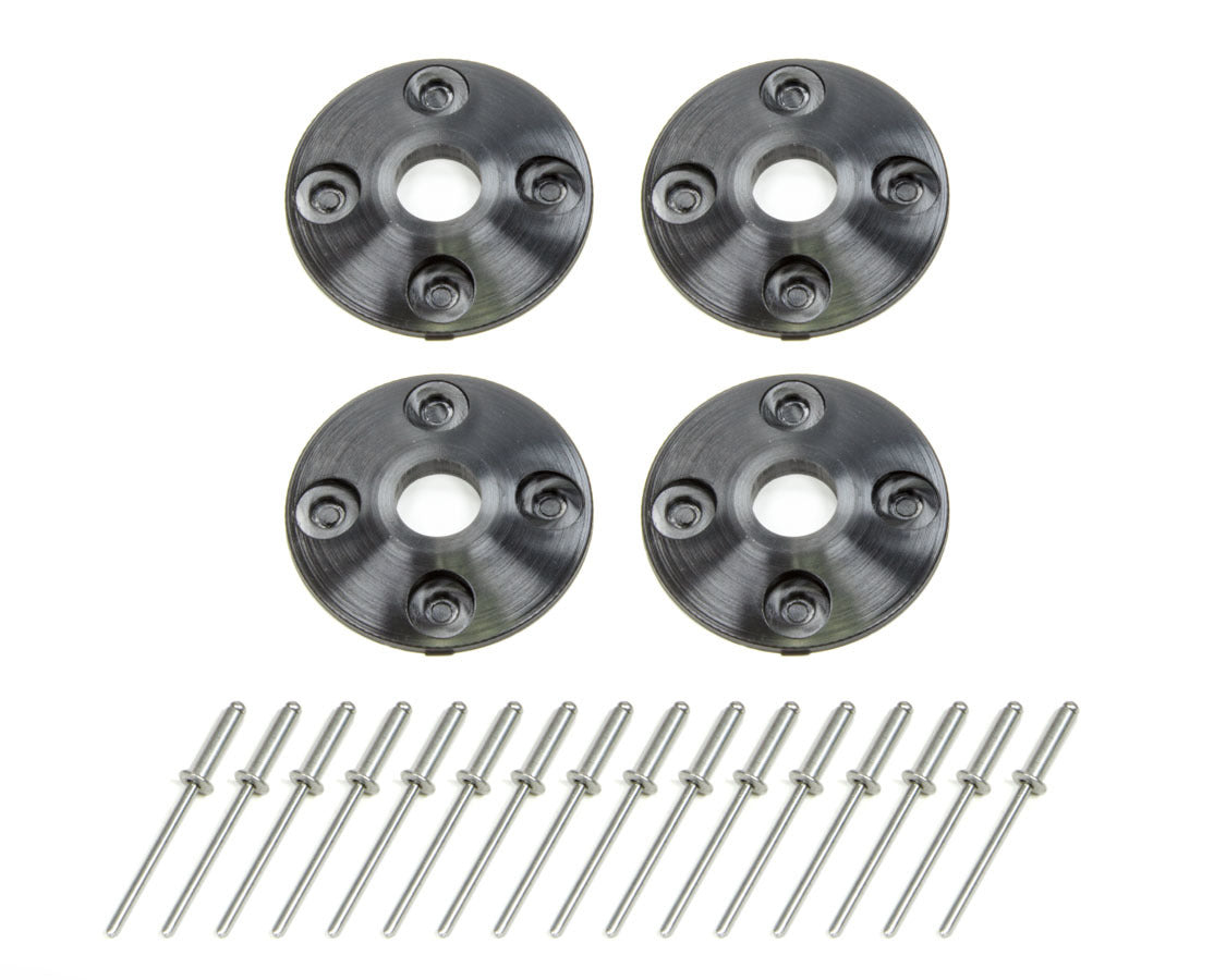 Dominator Race Body DOM-1202-BK Scuff Plate Plastic 4pk Black Dominator Race Body DOM-1202-BK
