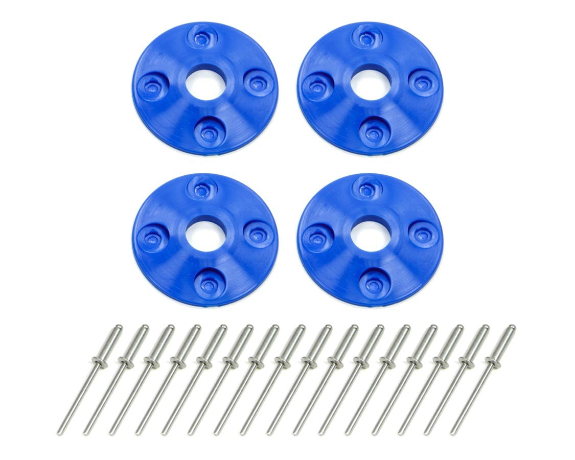 Dominator Race Body DOM-1202-BL Scuff Plate Plastic 4pk Blue Dominator Race Body DOM-1202-BL