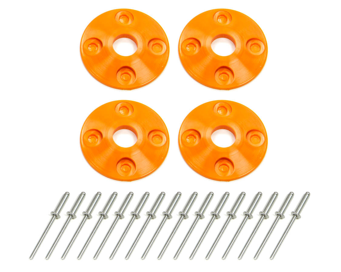Dominator Race Body DOM-1202-OR Scuff Plate Plastic 4pk Orange Dominator Race Body DOM-1202-OR