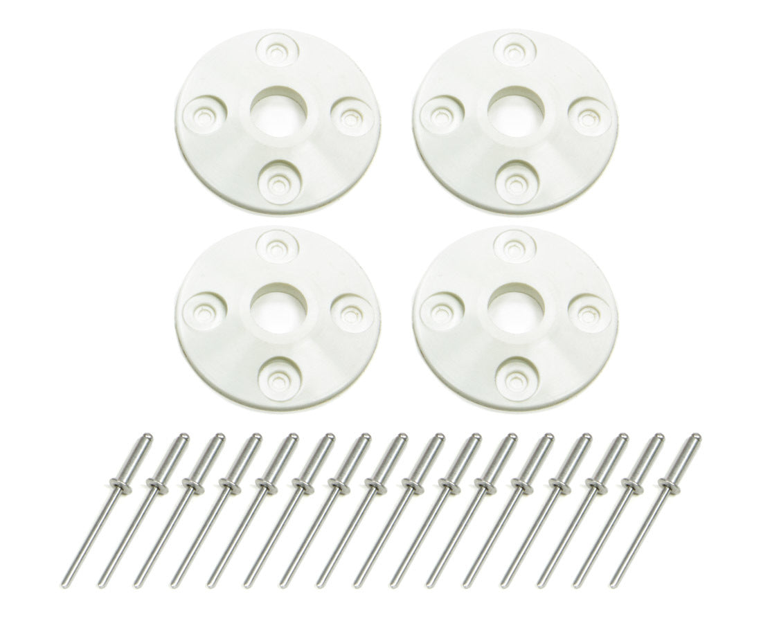 Dominator Race Body DOM-1202-WH Scuff Plate Plastic 4pk White Dominator Race Body DOM-1202-WH