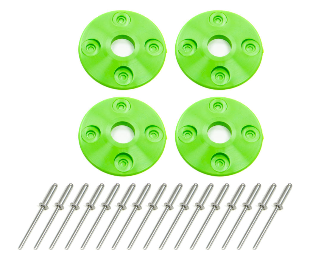 Dominator Race Body DOM-1202-XG Scuff Plate Plastic 4pk Xtreme Green Dominator Race Body DOM-1202-XG