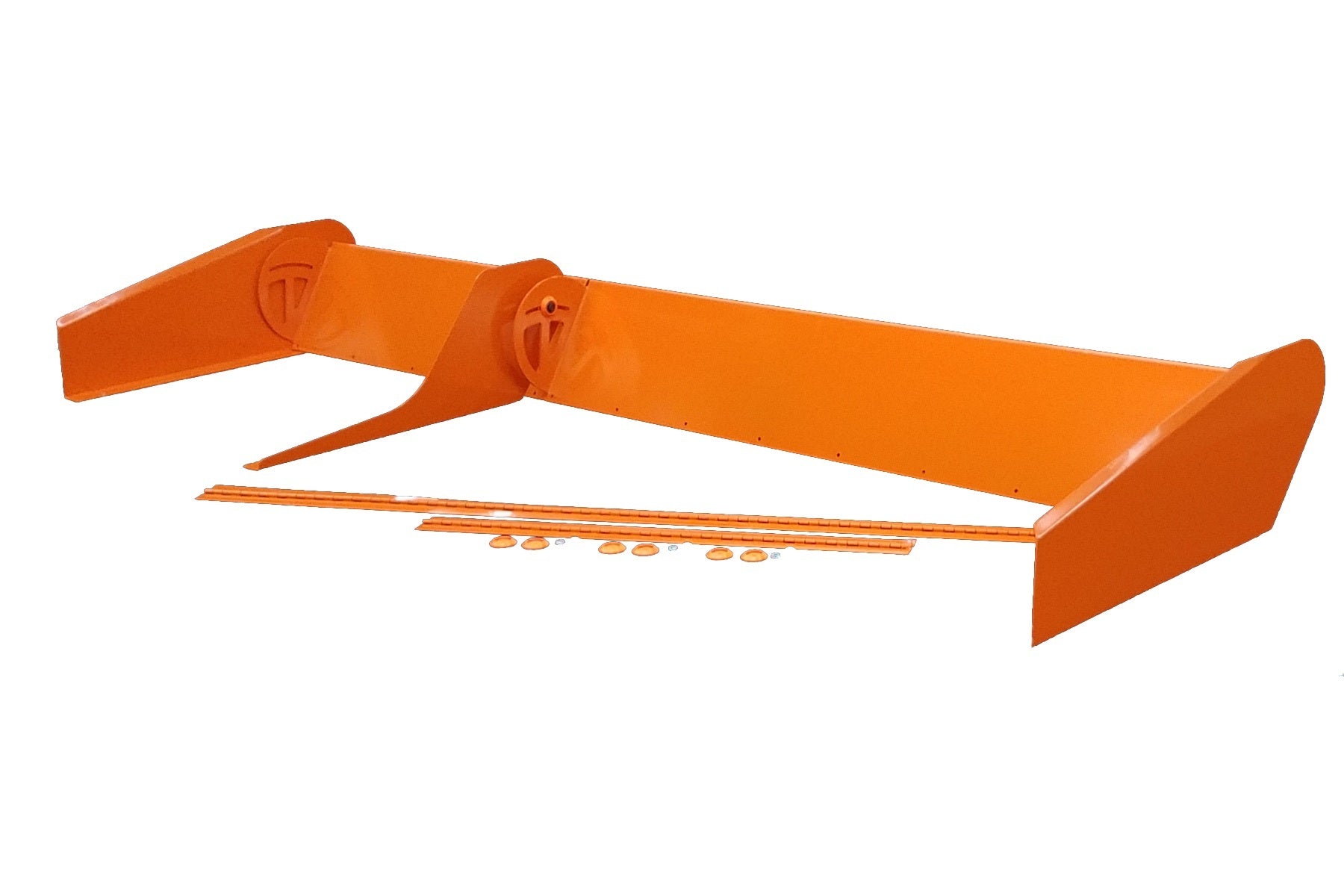 Dominator Race Body DOM-915-OR Spoiler 8in Tall x 72in Orange 2pc Dominator Race Body DOM-915-OR