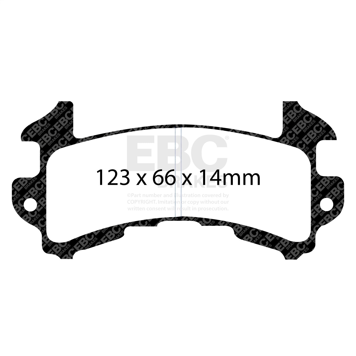 EBC Brakes DP41146R Yellowstuff Street And Track Brake Pads EBC Brakes DP41146R