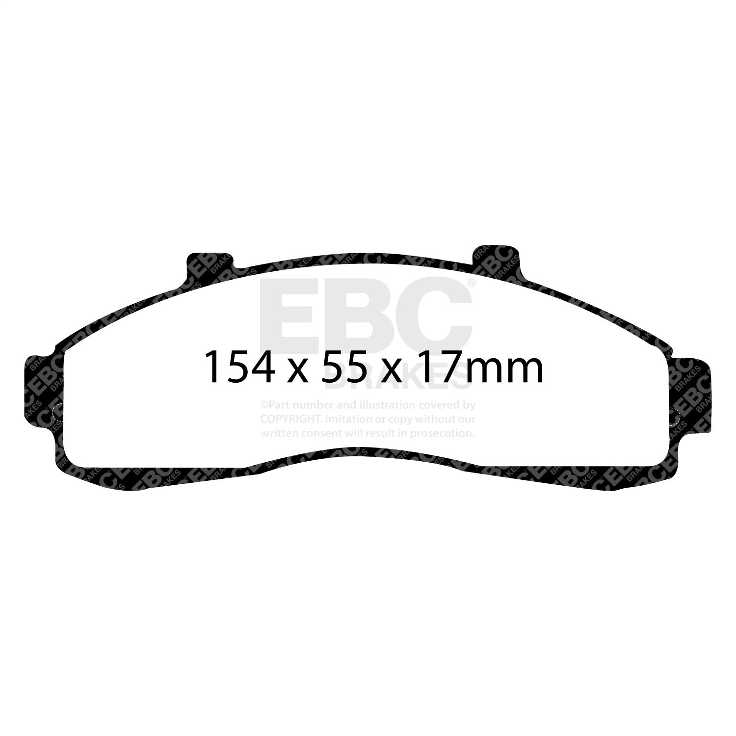 EBC Brakes DP71199 7000 Series Greenstuff Low Dust Truck/SUV Brake Pads; FMSI Pad No. D652; EBC Brakes DP71199