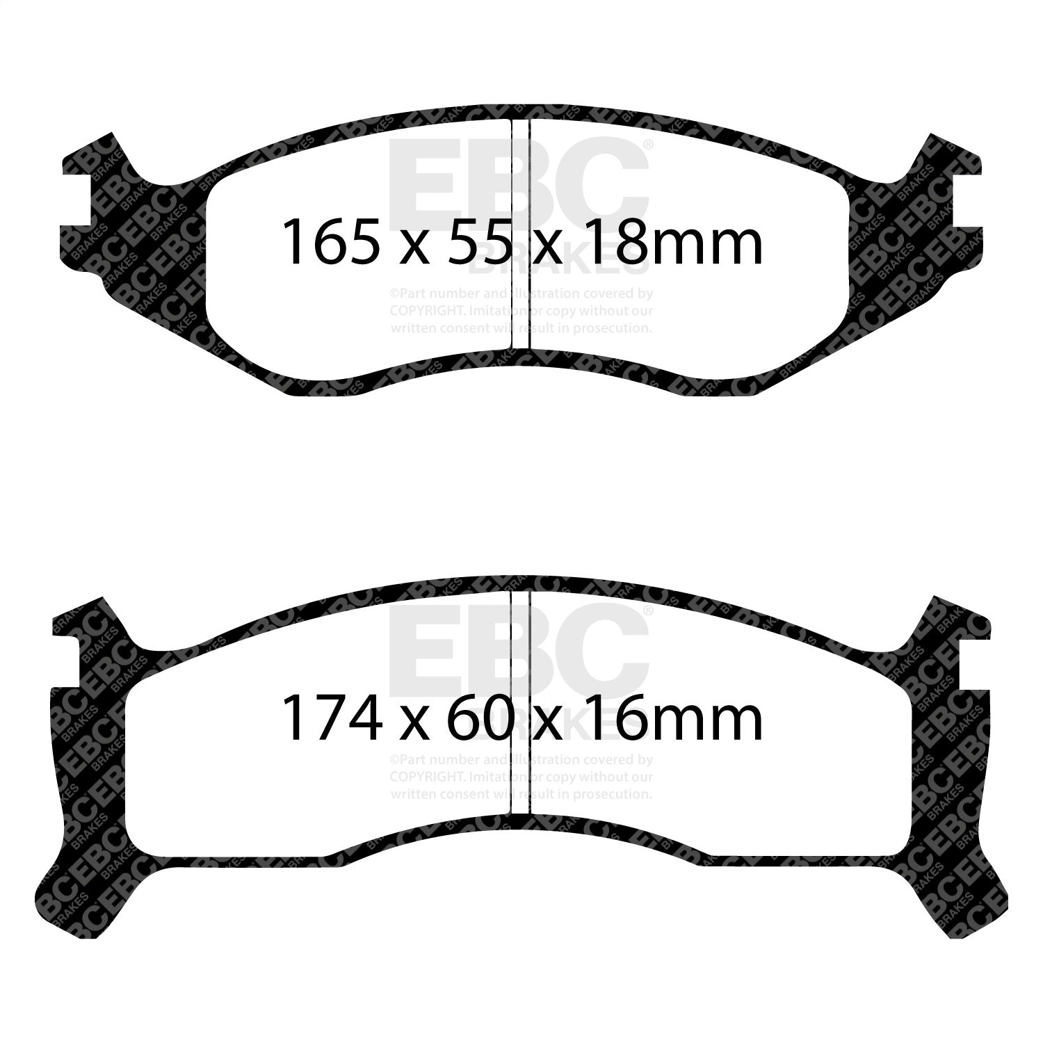EBC Brakes DP71249 7000 Series Greenstuff Low Dust Truck/SUV Brake Pads EBC Brakes DP71249