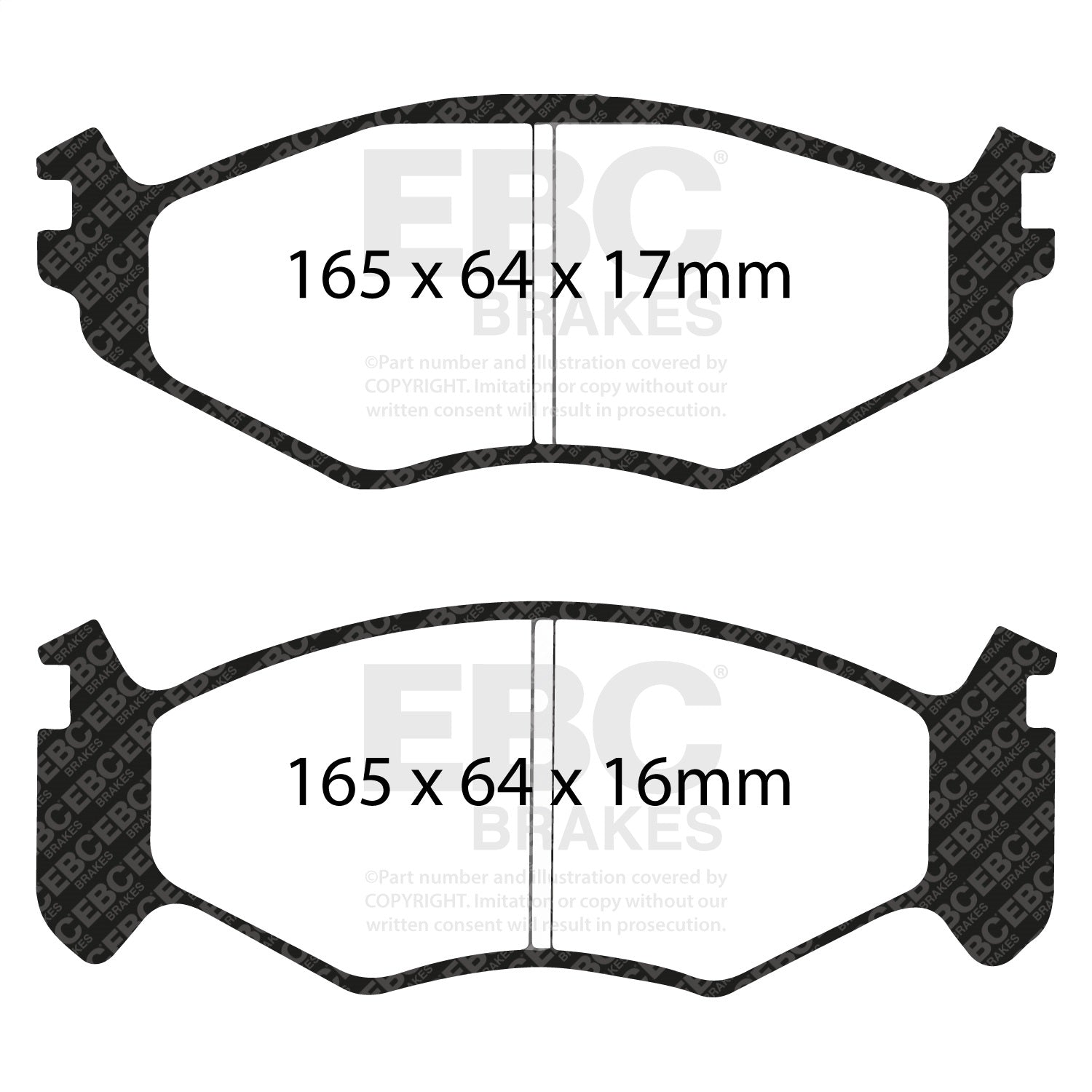 EBC Brakes DP71250 7000 Series Greenstuff Low Dust Truck/SUV Brake Pads EBC Brakes DP71250
