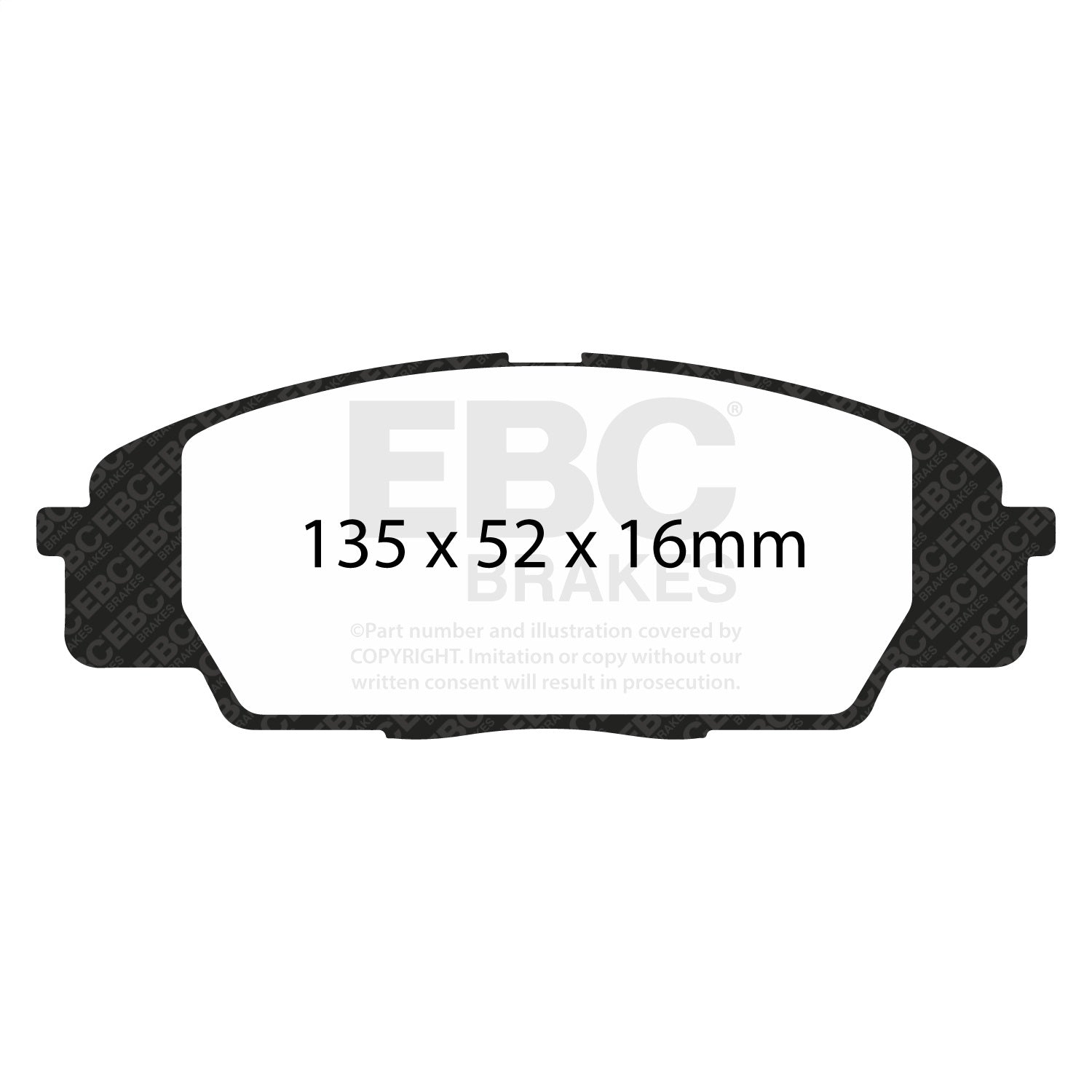 EBC Brakes DP41254R Yellowstuff Street And Track Brake Pads EBC Brakes DP41254R