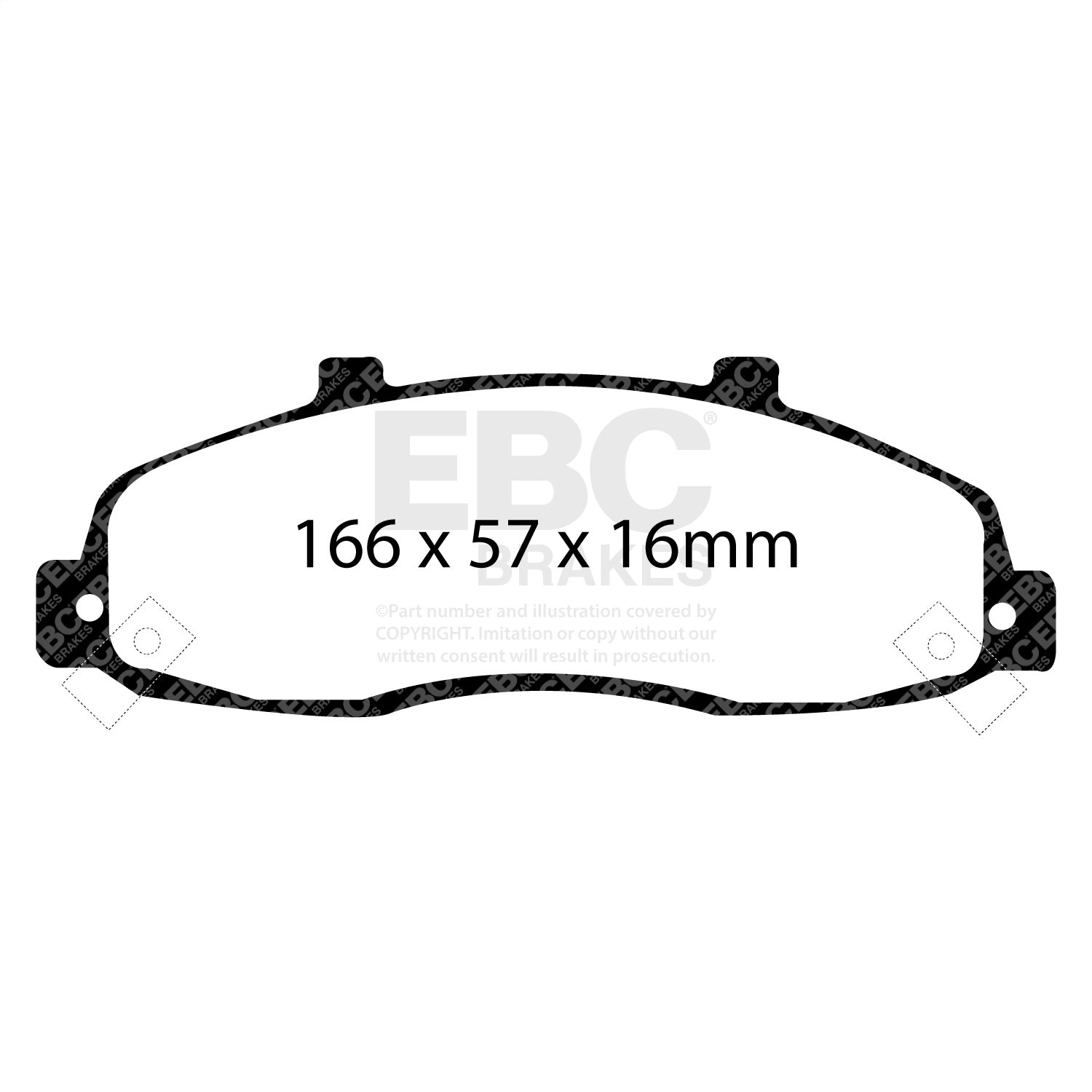 EBC Brakes DP71259 7000 Series Greenstuff Low Dust Truck/SUV Brake Pads EBC Brakes DP71259