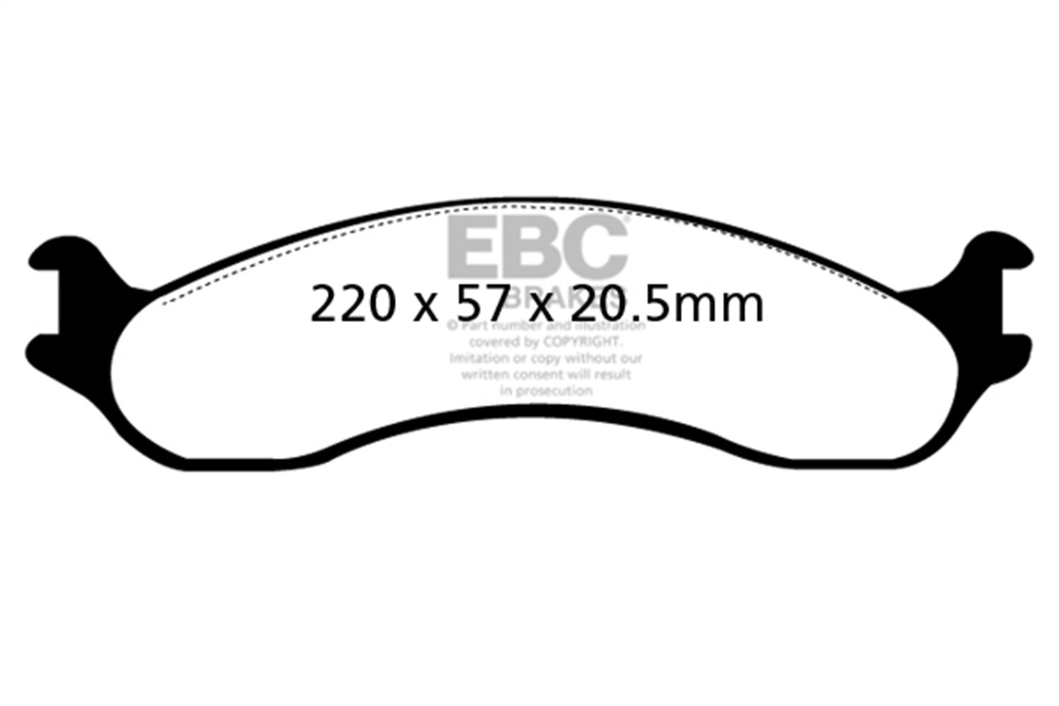EBC Brakes DP71266 7000 Series Greenstuff Low Dust Truck/SUV Brake Pads EBC Brakes DP71266