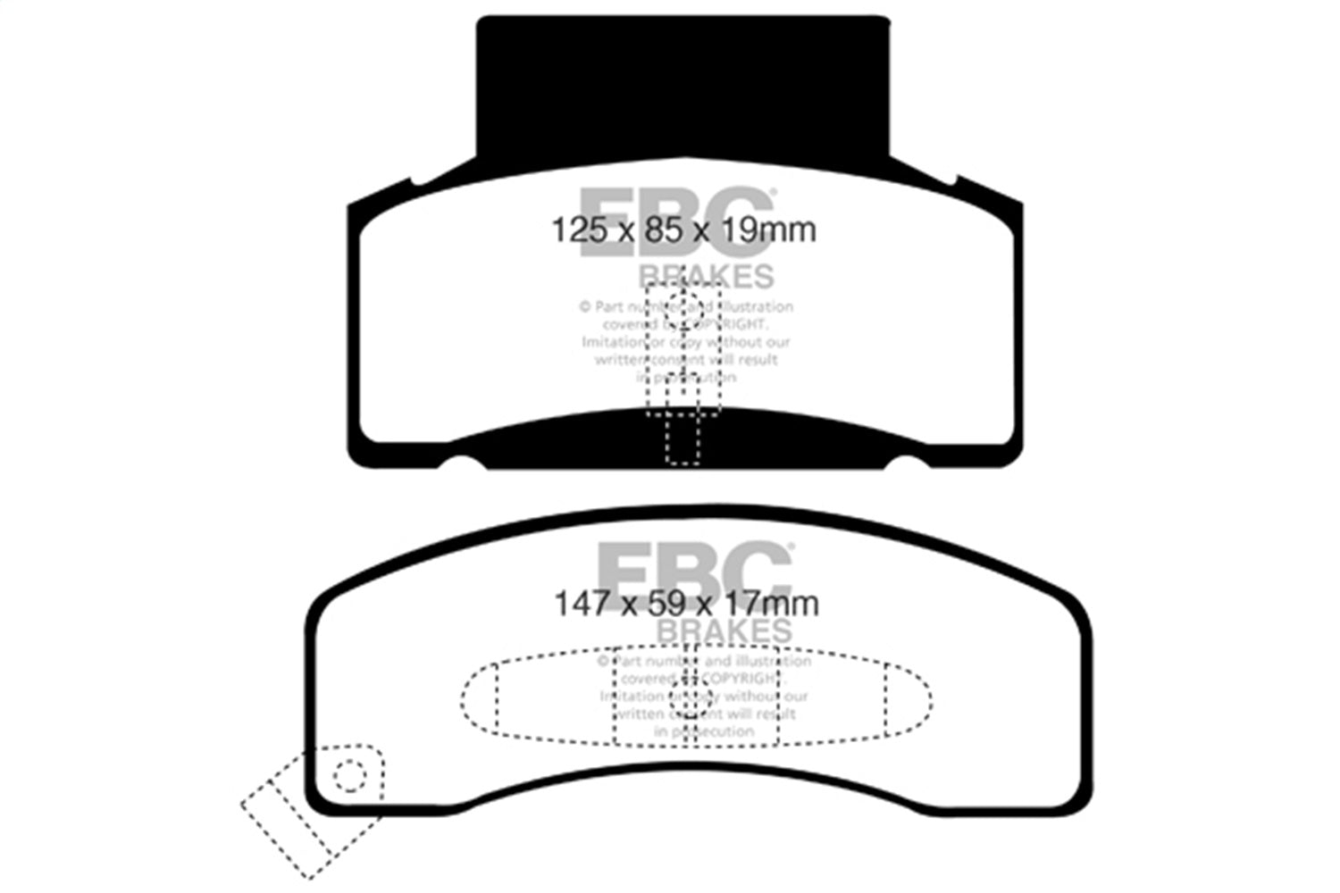EBC Brakes DP71268 7000 Series Greenstuff Low Dust Truck/SUV Brake Pads EBC Brakes DP71268