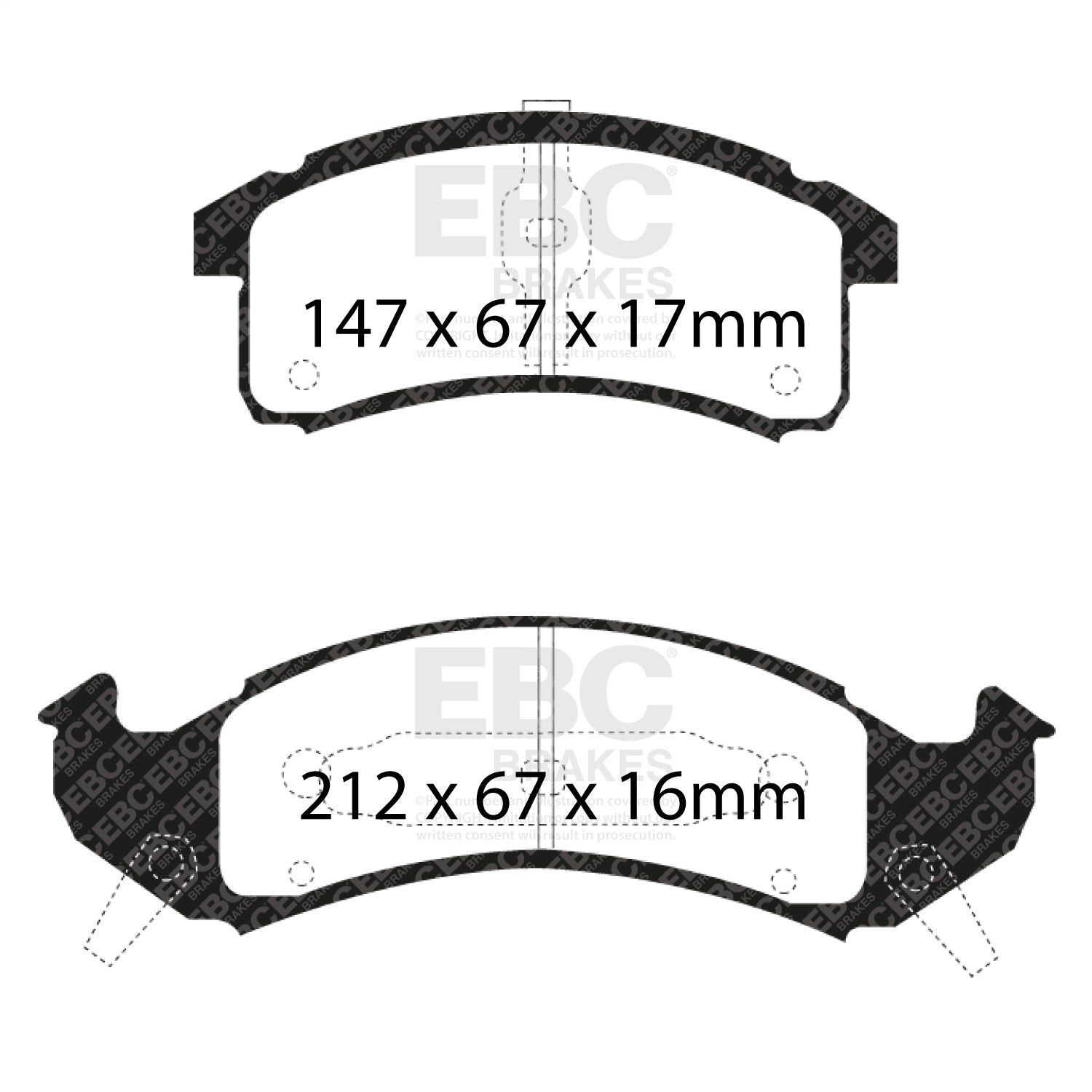 EBC Brakes DP71271 7000 Series Greenstuff Low Dust Truck/SUV Brake Pads EBC Brakes DP71271