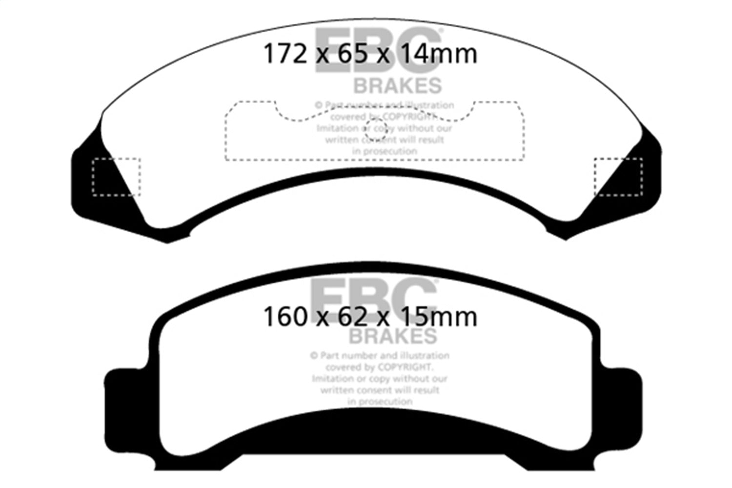 EBC Brakes DP71272 7000 Series Greenstuff Low Dust Truck/SUV Brake Pads; FMSI Pad No. D387; EBC Brakes DP71272