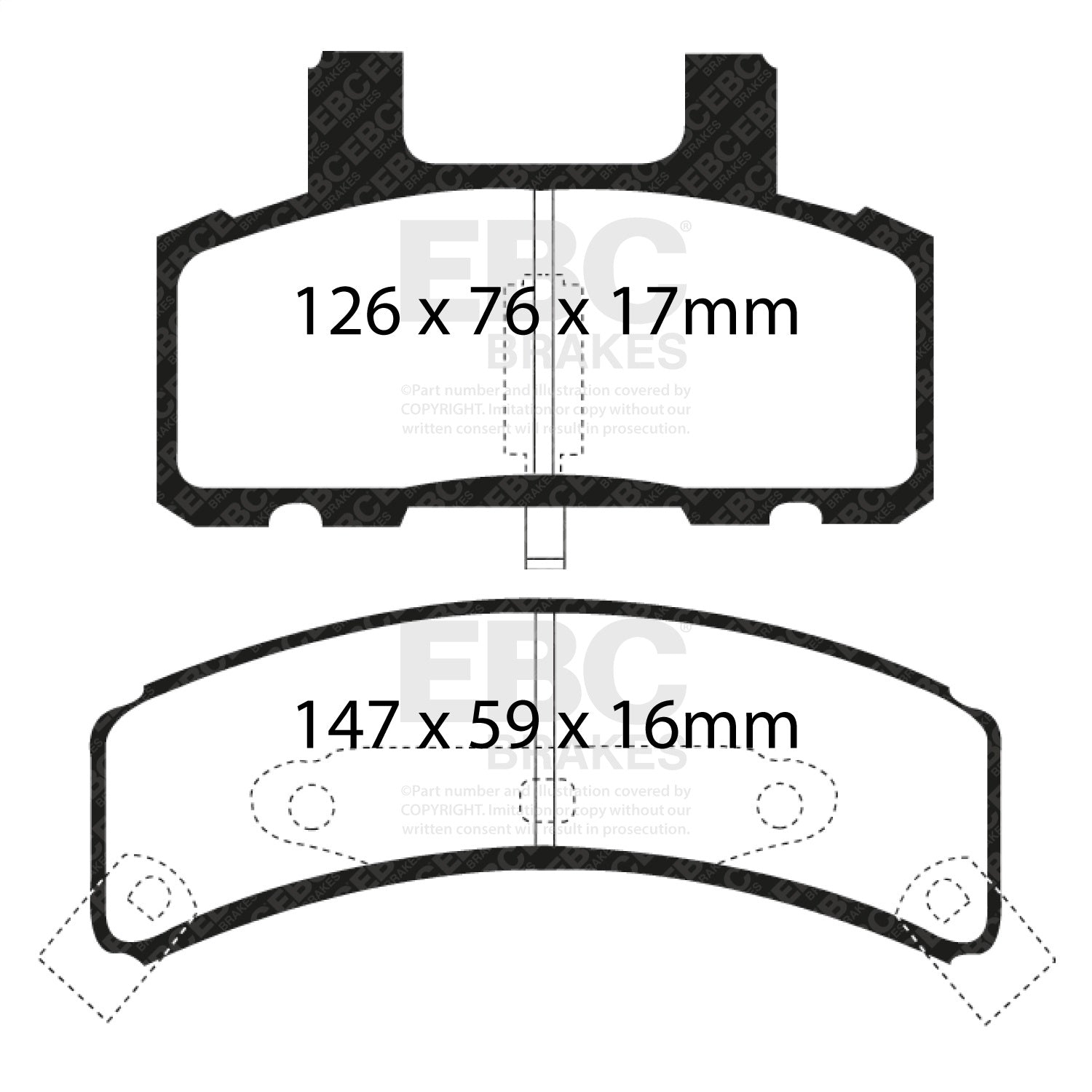 EBC Brakes DP71273 7000 Series Greenstuff Low Dust Truck/SUV Brake Pads EBC Brakes DP71273