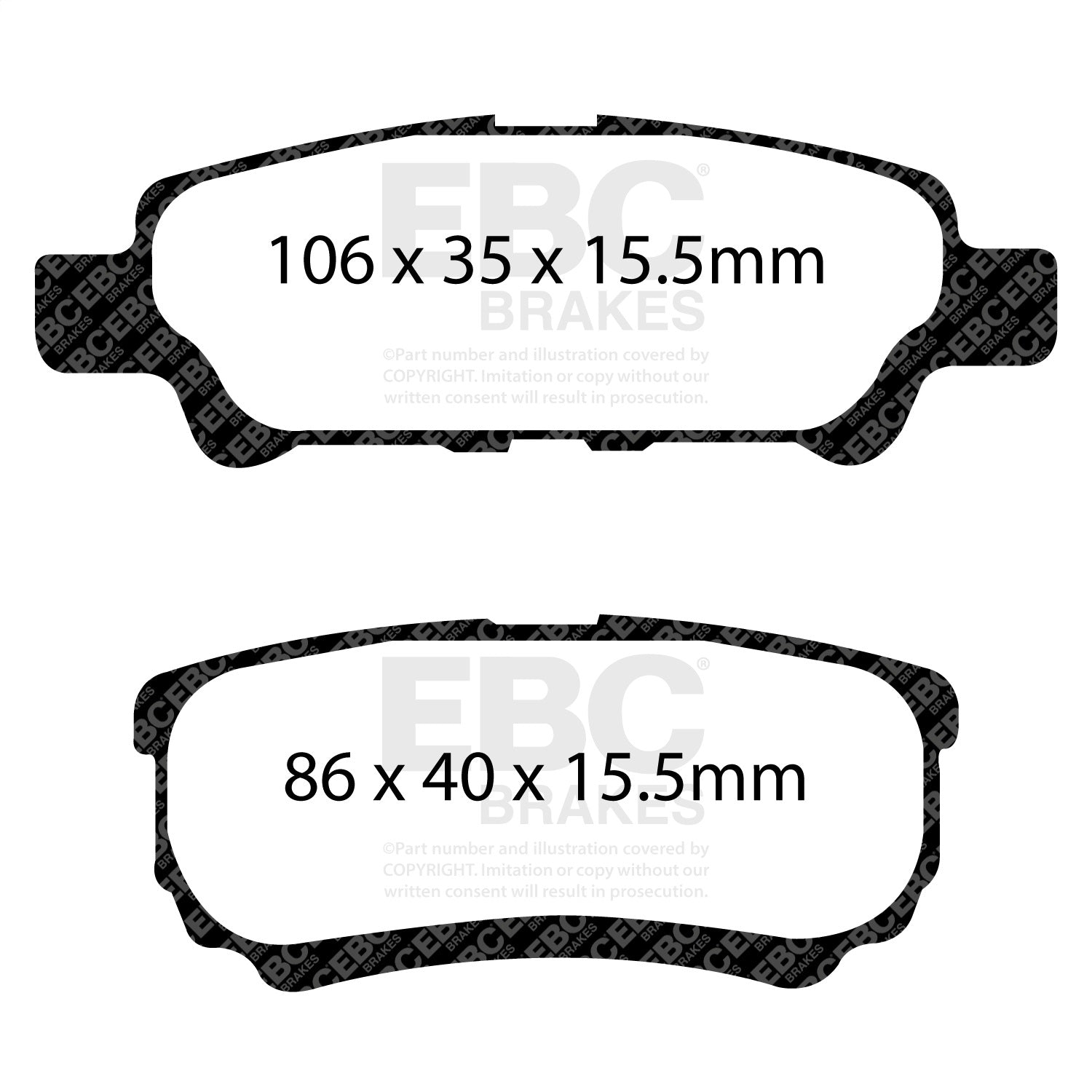 EBC Brakes ED91563 Truck/SUV Extra Duty Brake Pads EBC Brakes ED91563