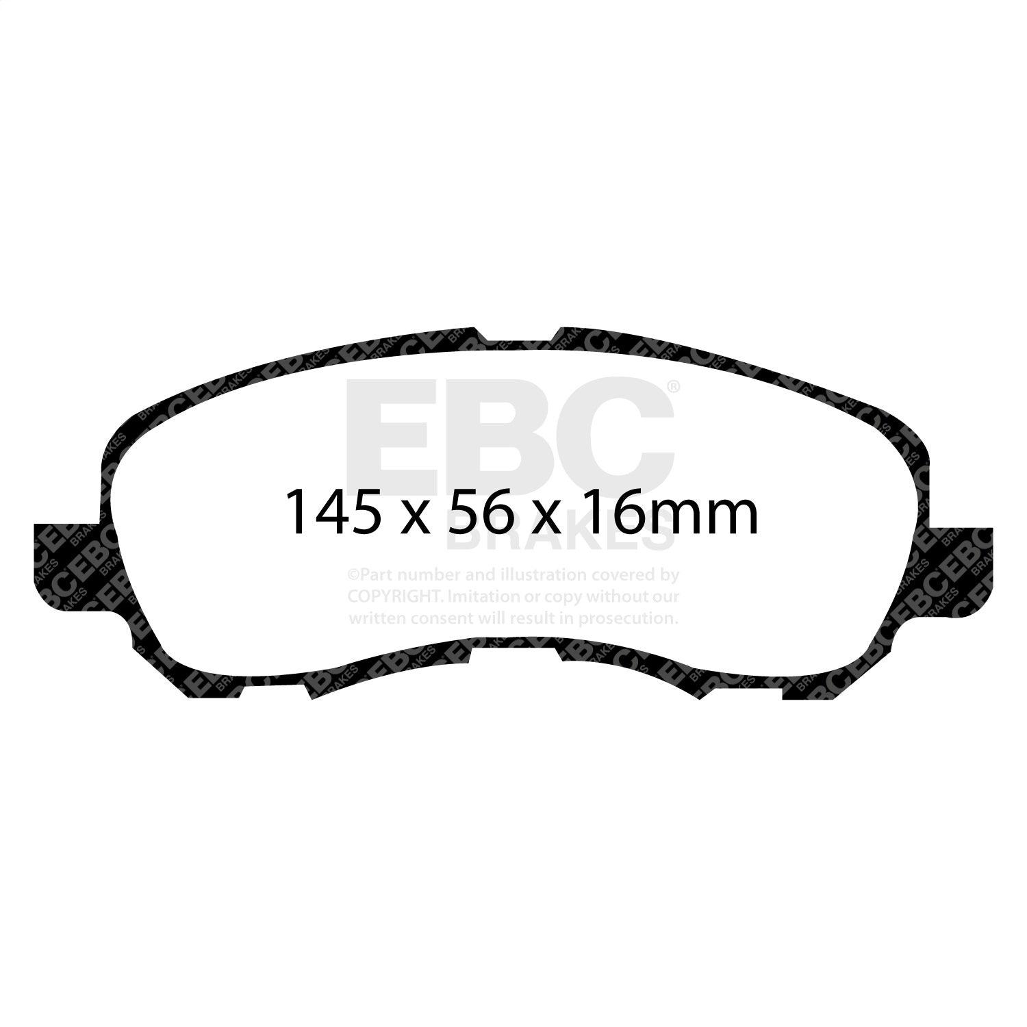 EBC Brakes DP71614 7000 Series Greenstuff Low Dust Truck/SUV Brake Pads EBC Brakes DP71614
