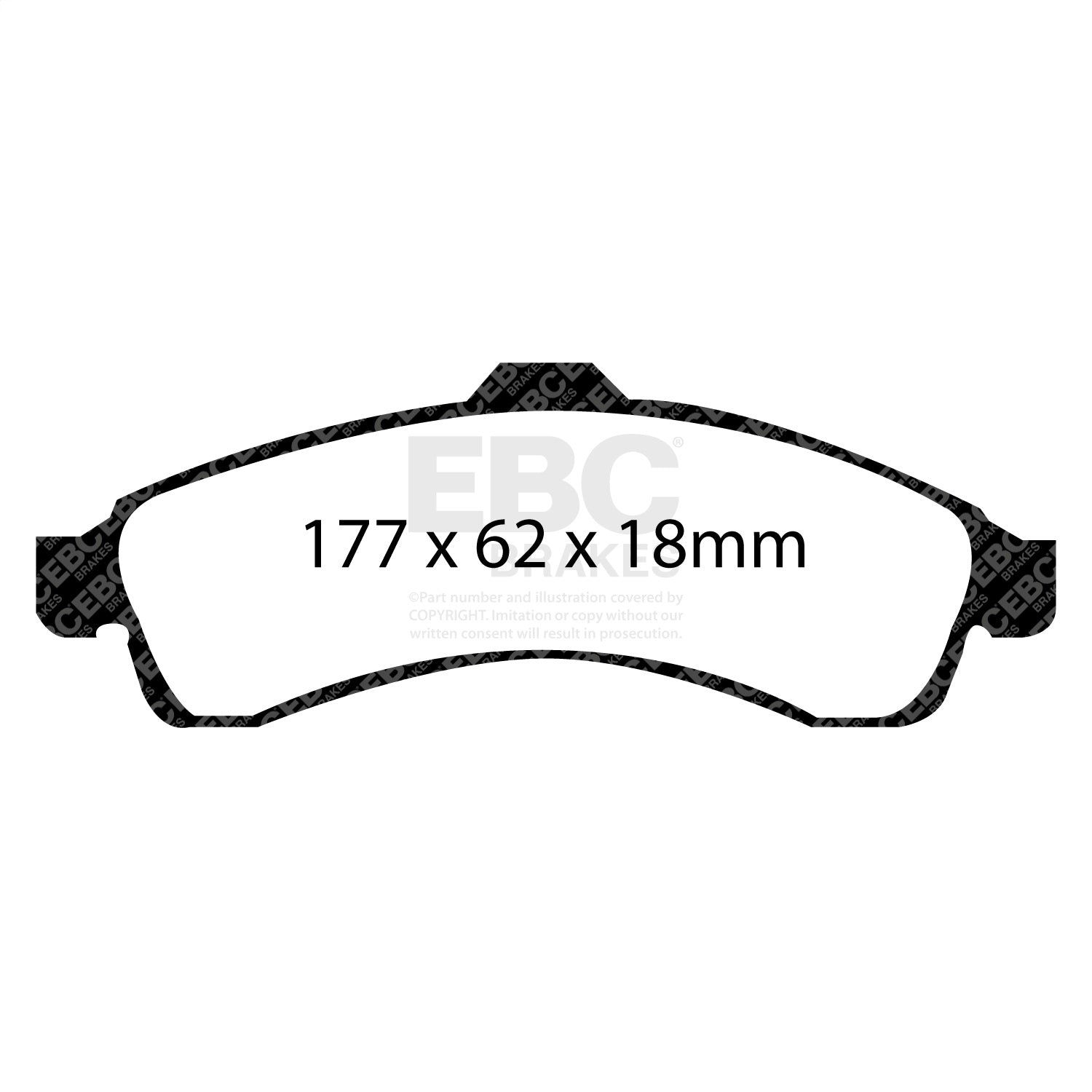 EBC Brakes DP71618 7000 Series Greenstuff Low Dust Truck/SUV Brake Pads EBC Brakes DP71618