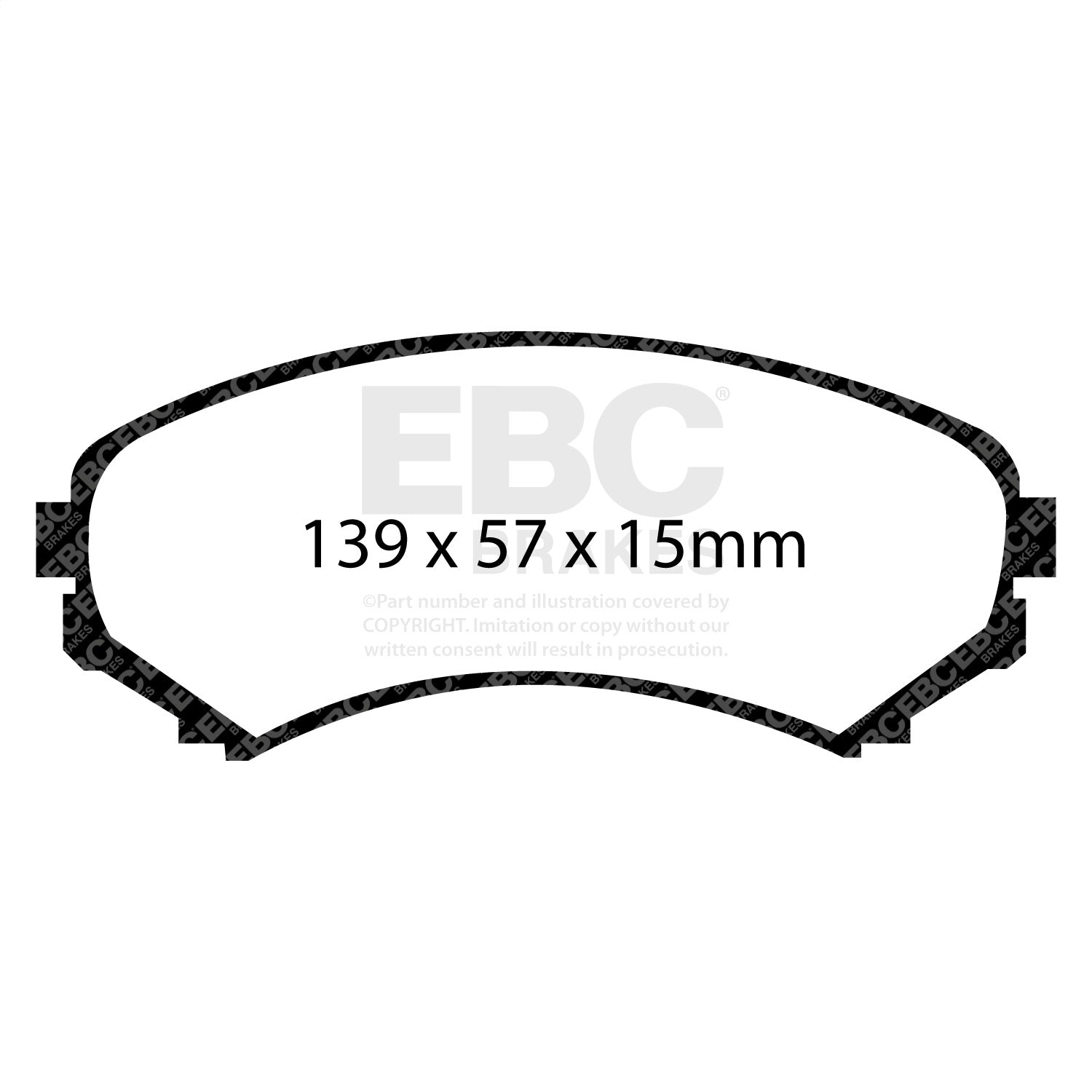 EBC Brakes DP71619 7000 Series Greenstuff Low Dust Truck/SUV Brake Pads EBC Brakes DP71619