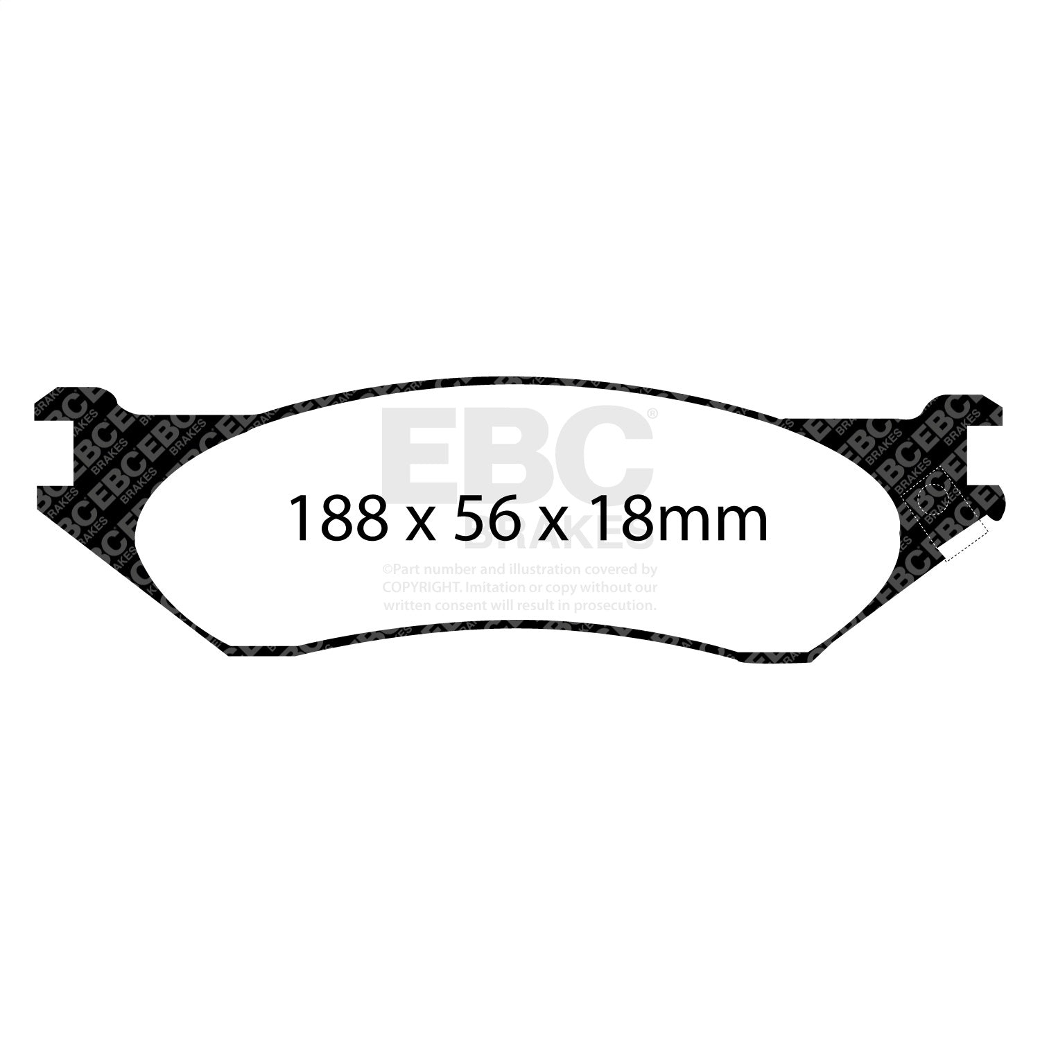 EBC Brakes DP71638 7000 Series Greenstuff Low Dust Truck/SUV Brake Pads; FMSI Pad No. D897; EBC Brakes DP71638