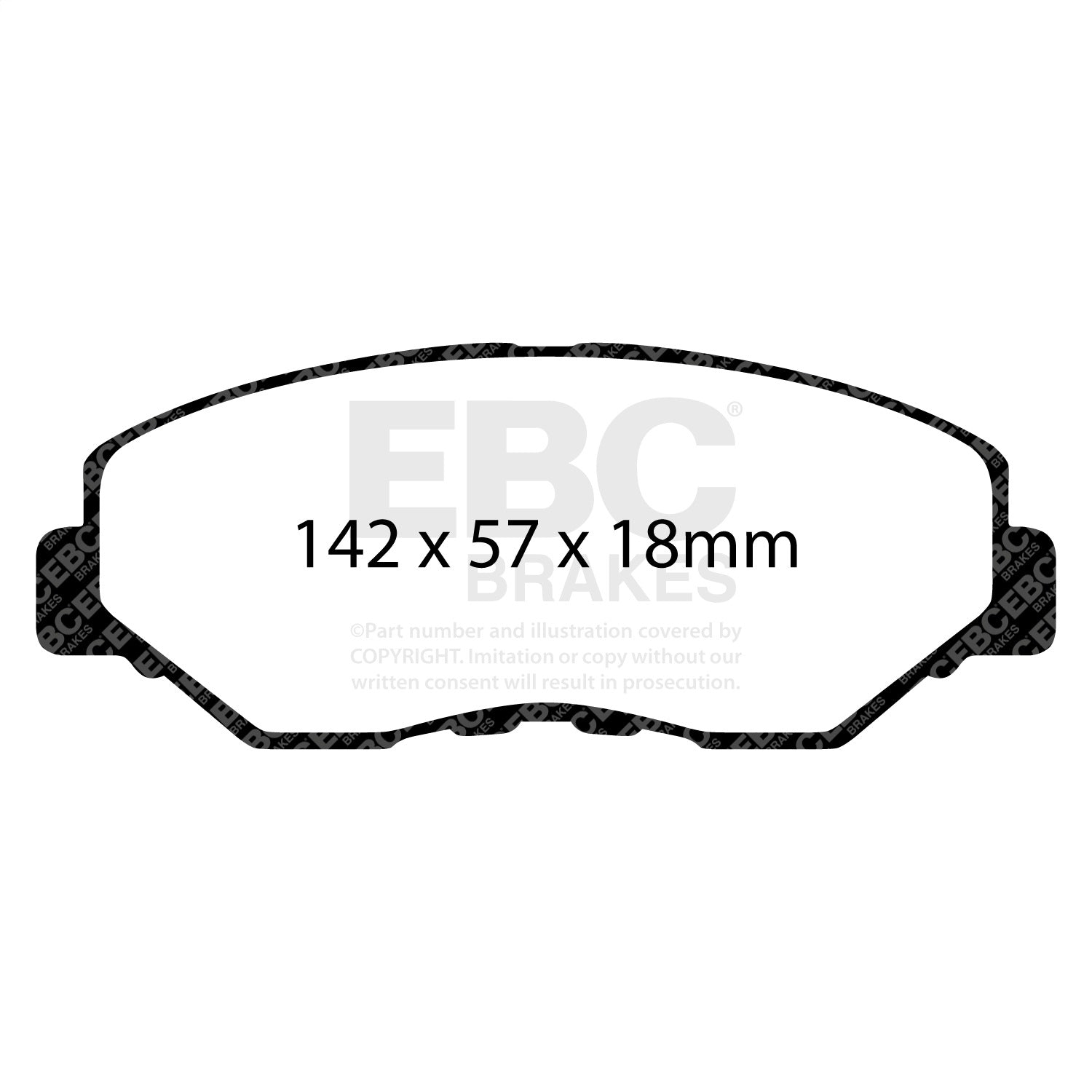 EBC Brakes DP71655 7000 Series Greenstuff Low Dust Truck/SUV Brake Pads EBC Brakes DP71655