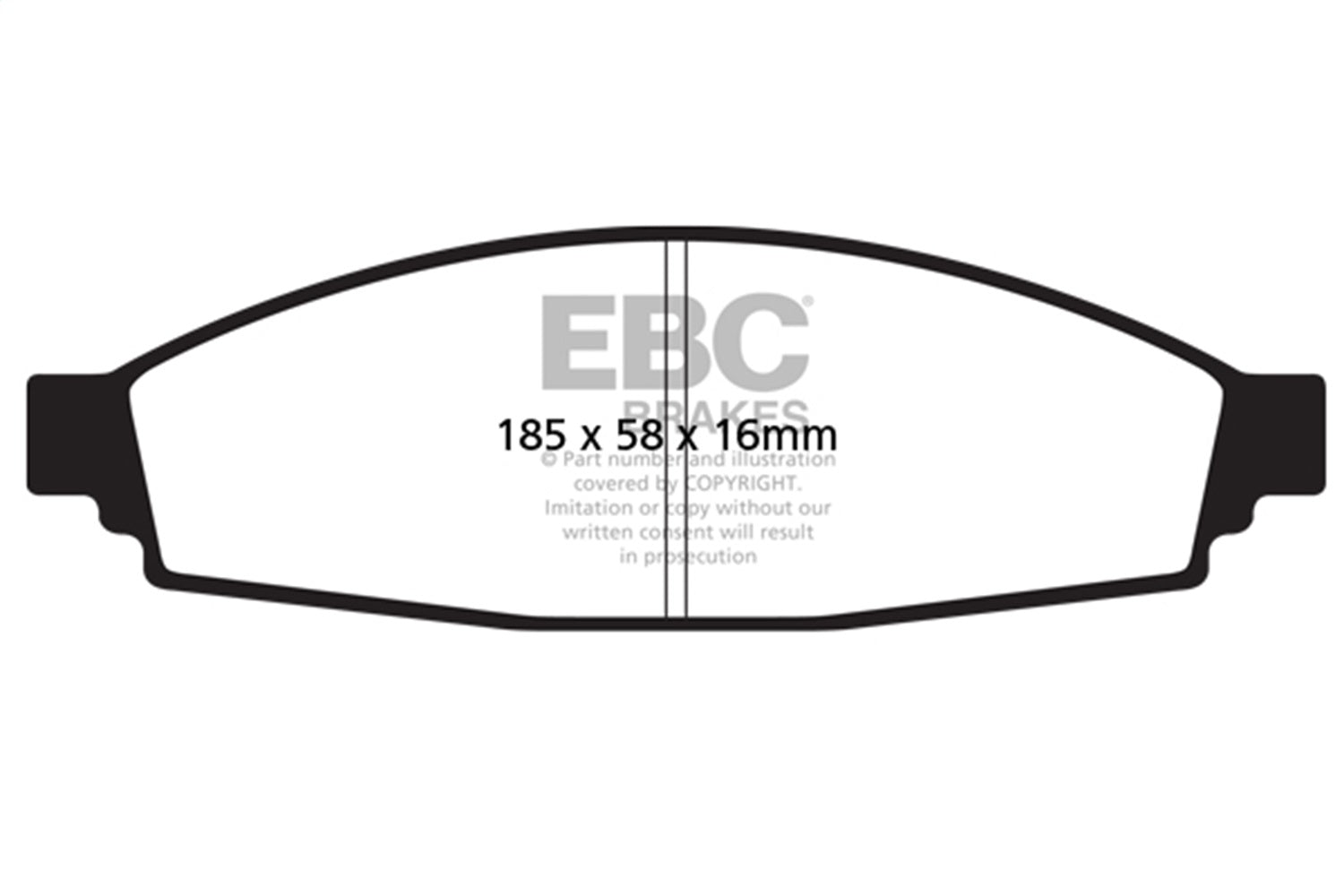 EBC Brakes DP61675 6000 Series Greenstuff Truck/SUV Brakes Disc Pads EBC Brakes DP61675