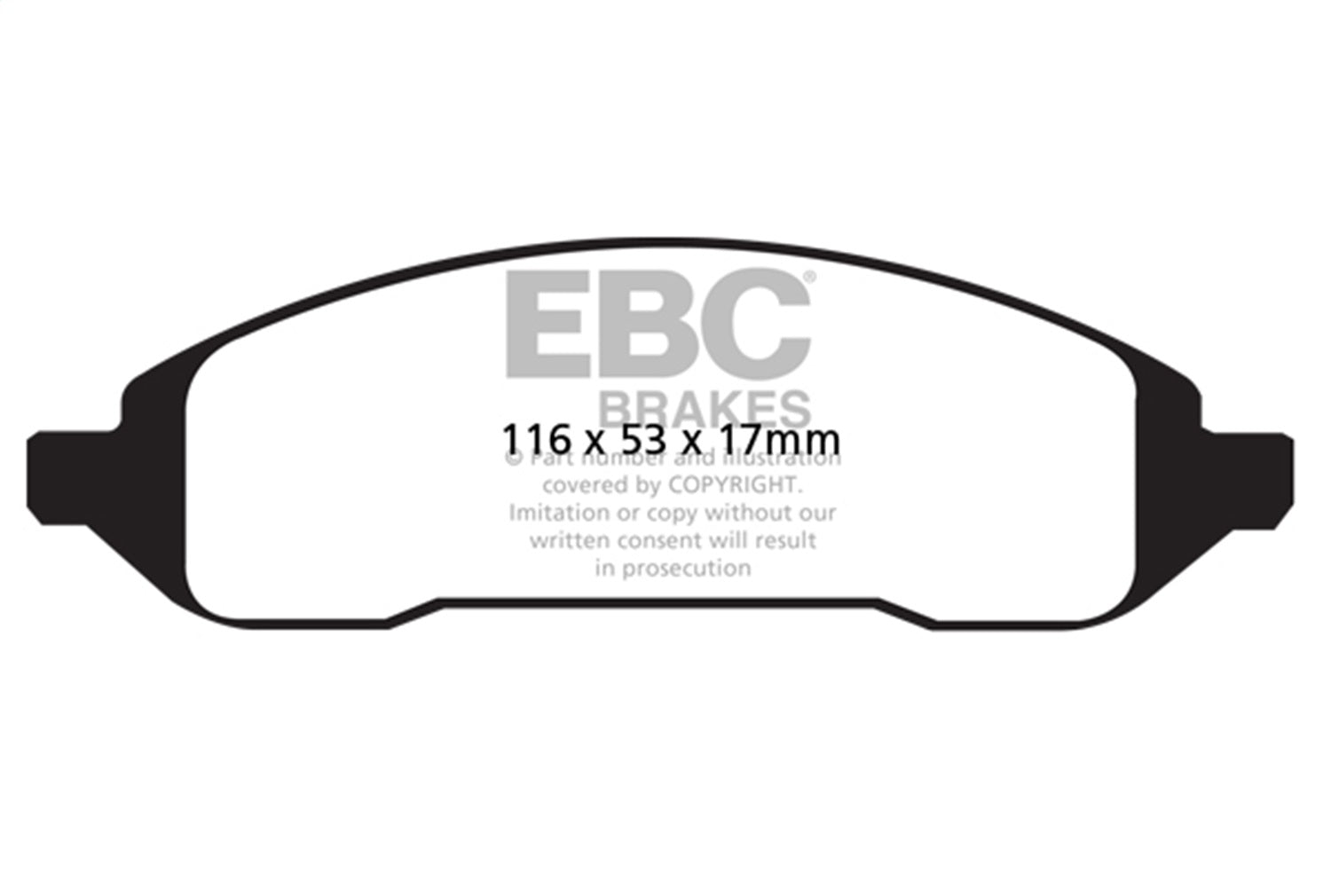EBC Brakes DP61694 6000 Series Greenstuff Truck/SUV Brakes Disc Pads EBC Brakes DP61694