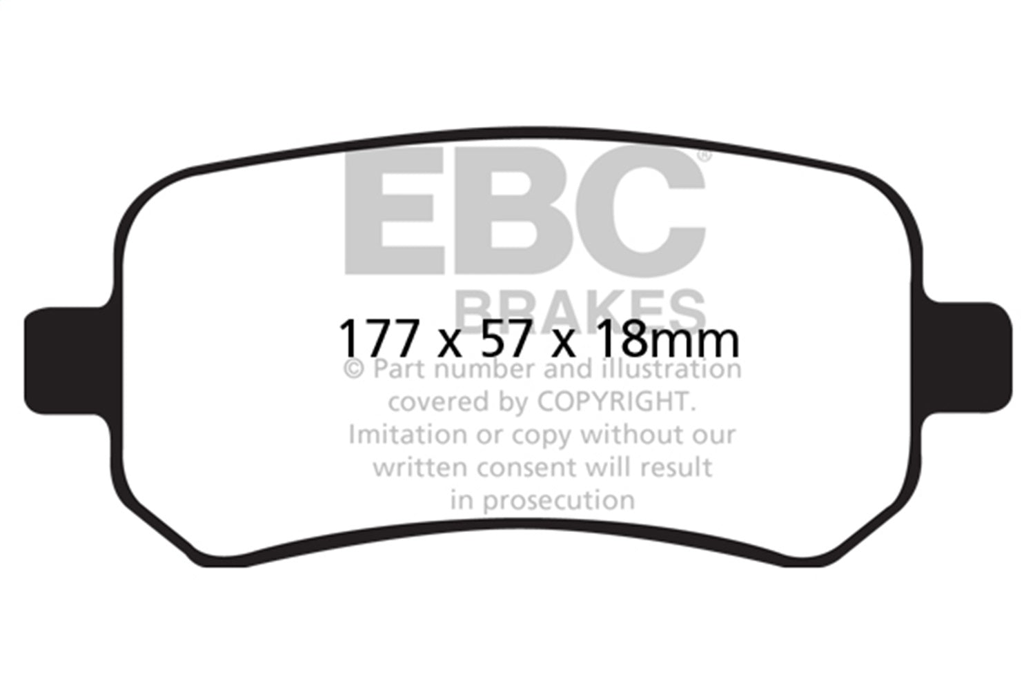 EBC Brakes DP61695 6000 Series Greenstuff Truck/SUV Brakes Disc Pads EBC Brakes DP61695